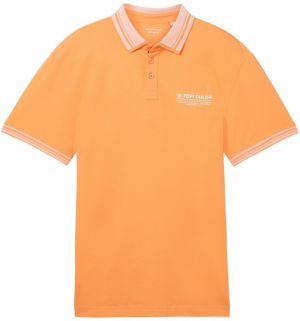 TOM TAILOR Tričko  oranžová / biela