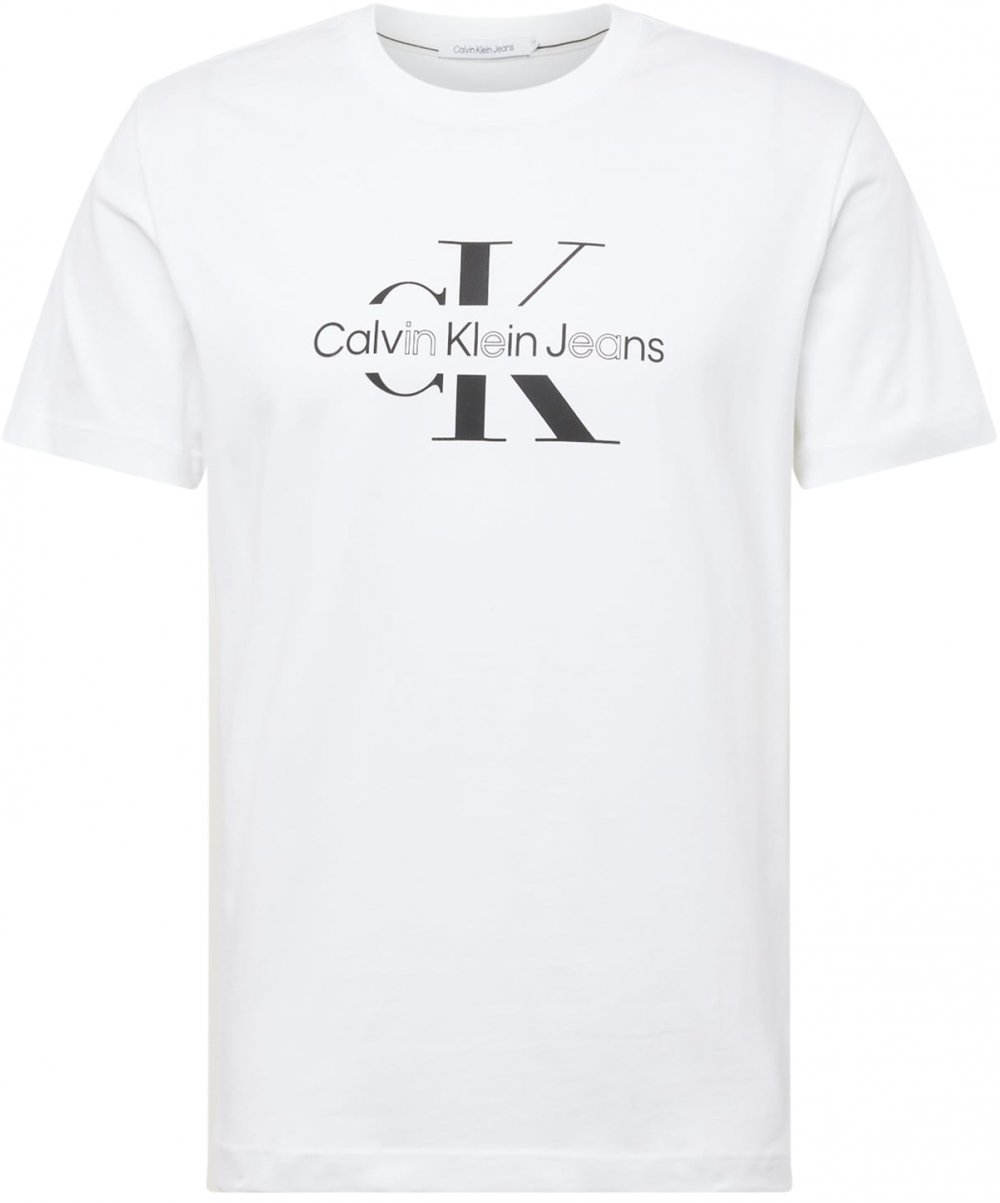 Calvin Klein Jeans Tričko  čierna / biela