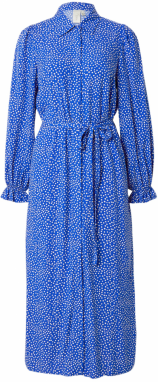 Y.A.S Košeľové šaty 'MALVINA'  modrá / biela