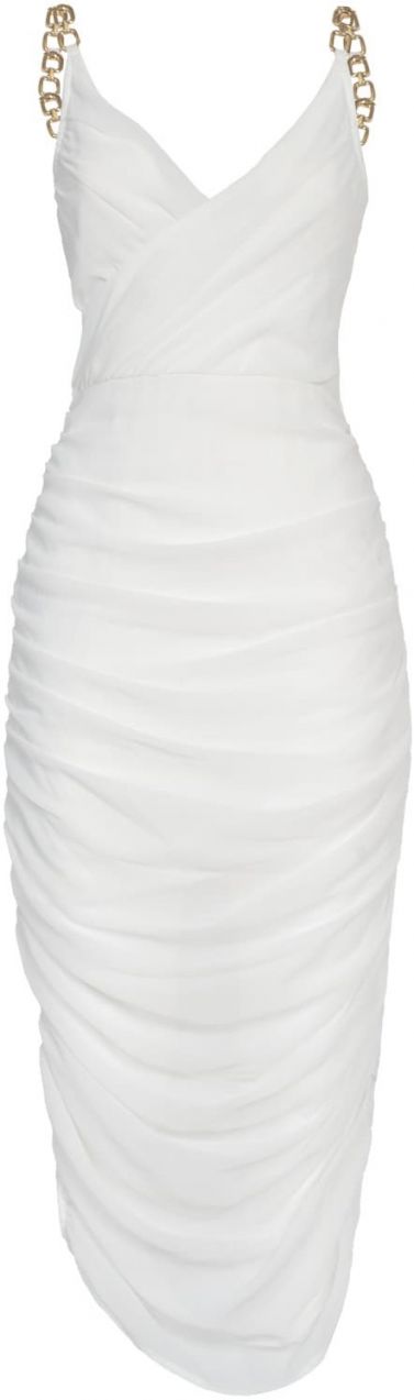 Influencer Kokteilové šaty  biela