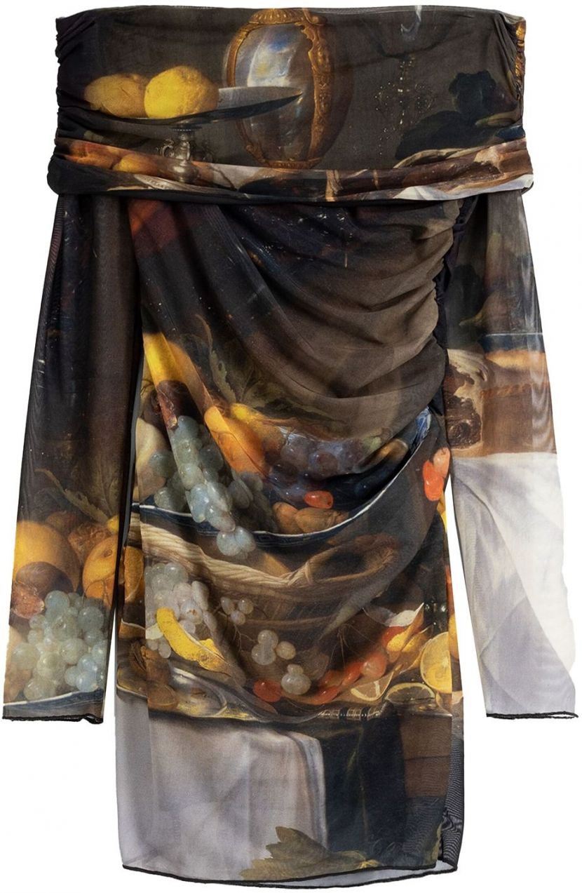 Bershka Šaty  zelená / oranžová / čierna