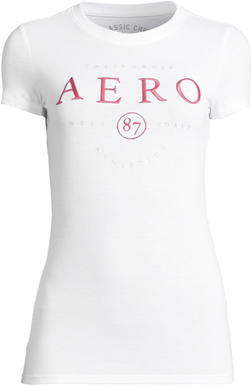 AÉROPOSTALE Tričko  ružová / čierna / strieborná / biela