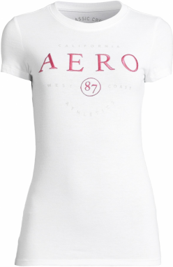 AÉROPOSTALE Tričko  ružová / čierna / strieborná / biela