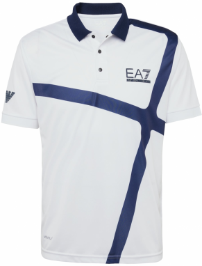 EA7 Emporio Armani Funkčné tričko  tmavomodrá / biela