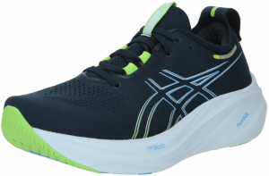 ASICS Bežecká obuv 'GEL-NIMBUS 26'  námornícka modrá / azúrová / trávovo zelená / biela