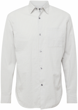 JACK & JONES Košeľa 'PHOENIX'  antracitová / svetlosivá / biela