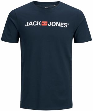 JACK & JONES Tričko 'Essentials'  tmavomodrá / pastelovo červená / biela