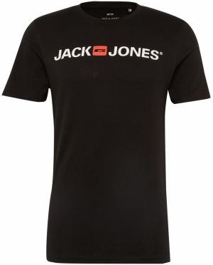 JACK & JONES Tričko 'Essentials'  jasne červená / čierna / biela