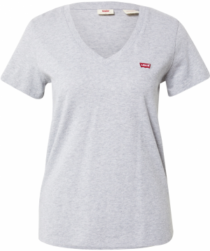LEVI'S ® Tričko 'Perfect Vneck'  sivá melírovaná / červená