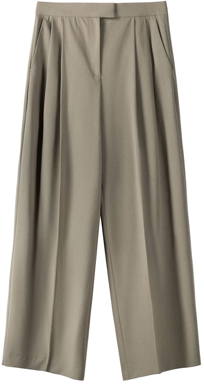 Bershka Nohavice s pukmi  tmavobéžová