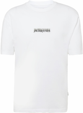 JACK & JONES Tričko 'LAFAYETTE'  čierna / biela