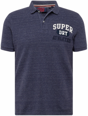 Superdry Tričko  námornícka modrá / indigo / biela