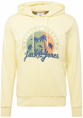 JACK & JONES Mikina 'SUMMER VIBE'  námornícka modrá / žltá / olivová / svetlooranžová