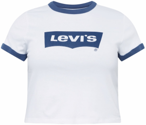 Levi's® Plus Tričko 'PL Graphic Mini Ringer'  tmavomodrá / biela