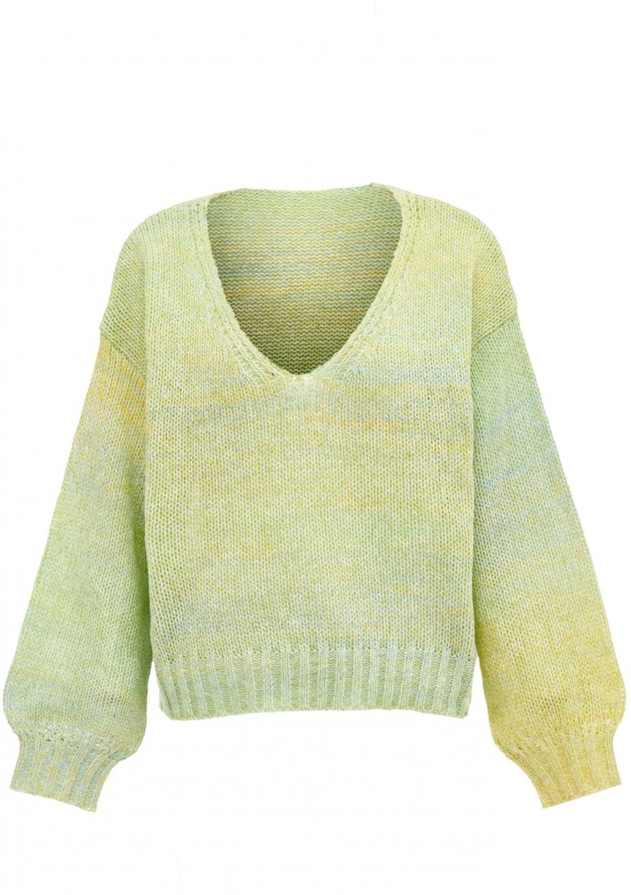 MYMO Sveter  limetková / limetová / mätová / svetlozelená