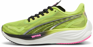 PUMA Bežecká obuv 'Velocity Nitro 3 Psychedel'  sivá / limetová / ružová