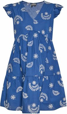 DreiMaster Vintage Letné šaty  modrá / biela ako vlna