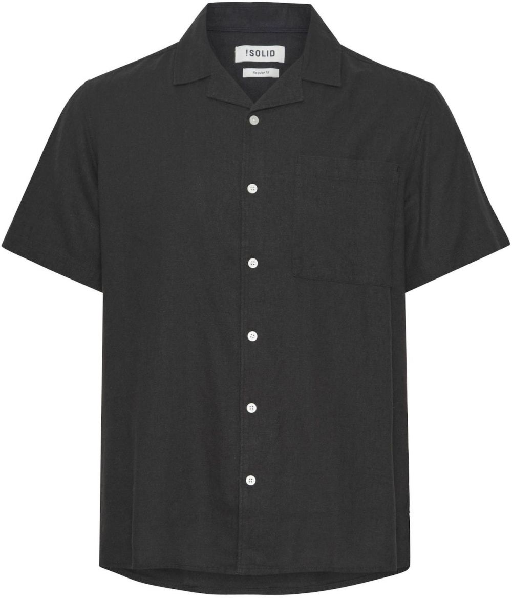 !Solid Košeľa 'Allan'  čierna