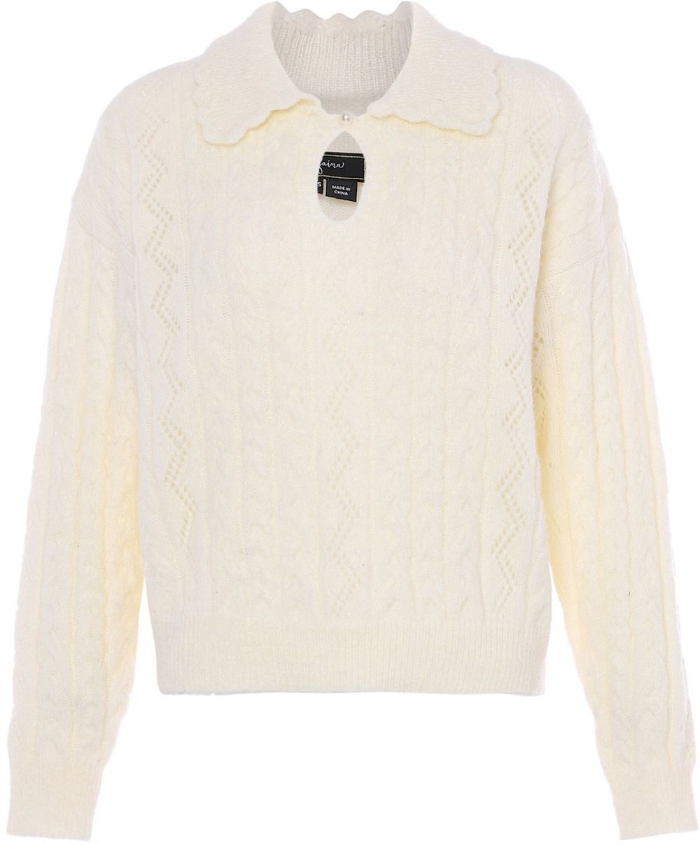 faina Sveter  biela ako vlna