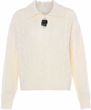 faina Sveter  biela ako vlna