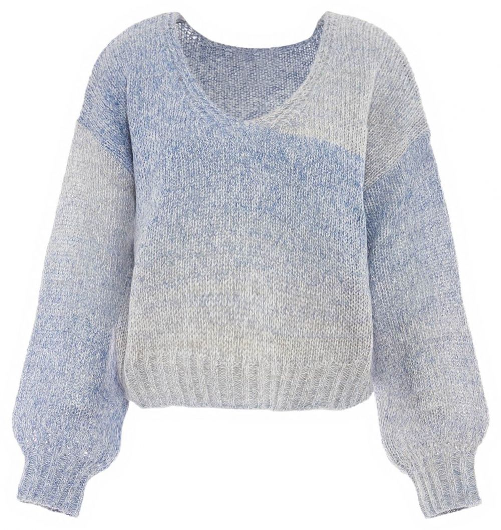 MYMO Sveter  opálová / biela ako vlna