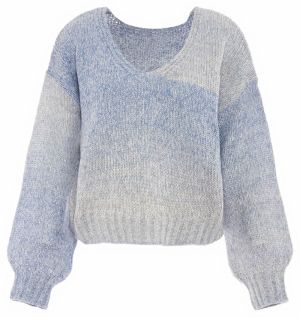 MYMO Sveter  opálová / biela ako vlna