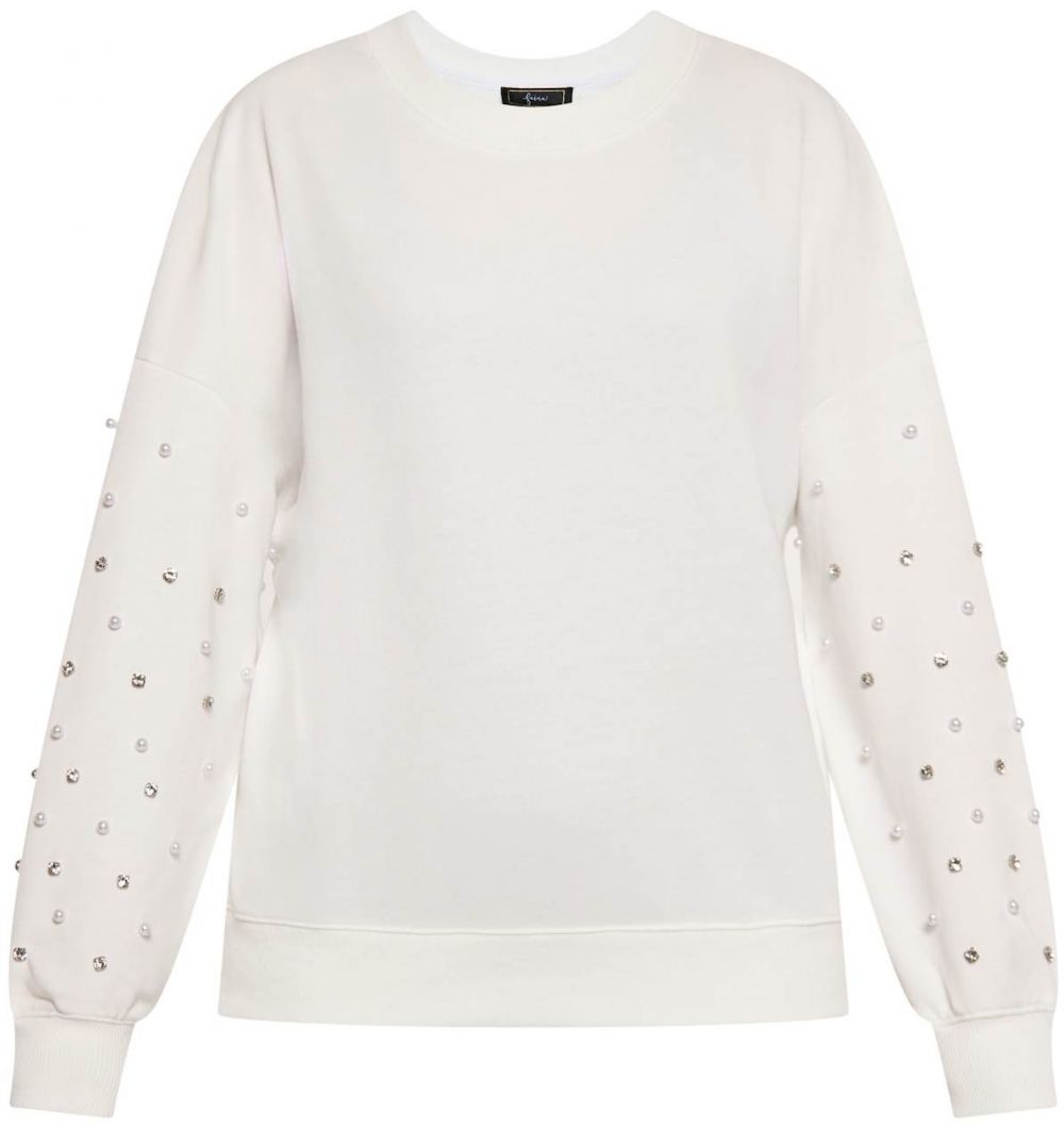 faina Mikina  strieborná / biela / perlovo biela