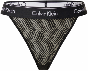 Calvin Klein Underwear Tangá  čierna / biela