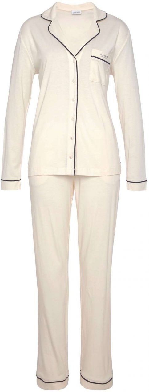 LASCANA Pyžamo  nebielená / čierna