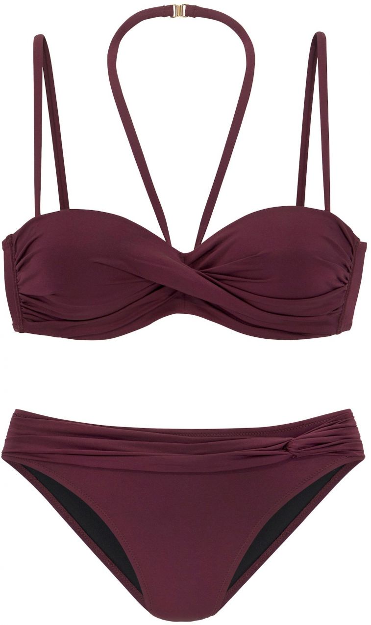 LASCANA Bikiny  vínovo červená
