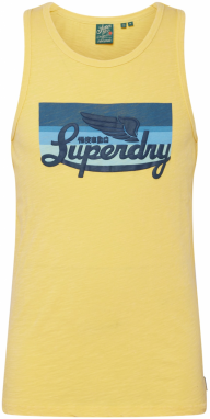 Superdry Tričko 'Cali'  námornícka modrá / azúrová / svetlomodrá / citrónová