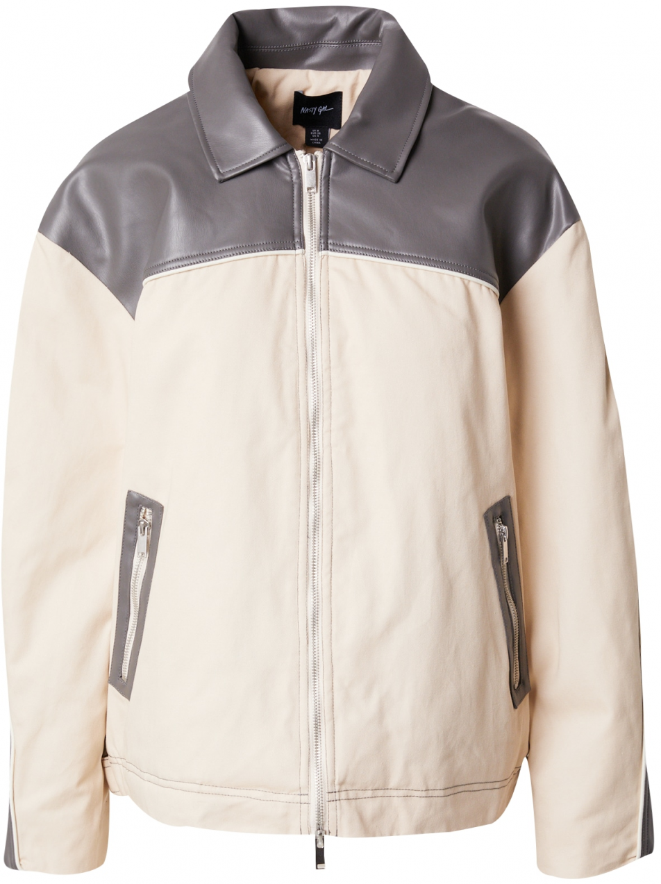 Nasty Gal Prechodná bunda  tmelová / tmavosivá