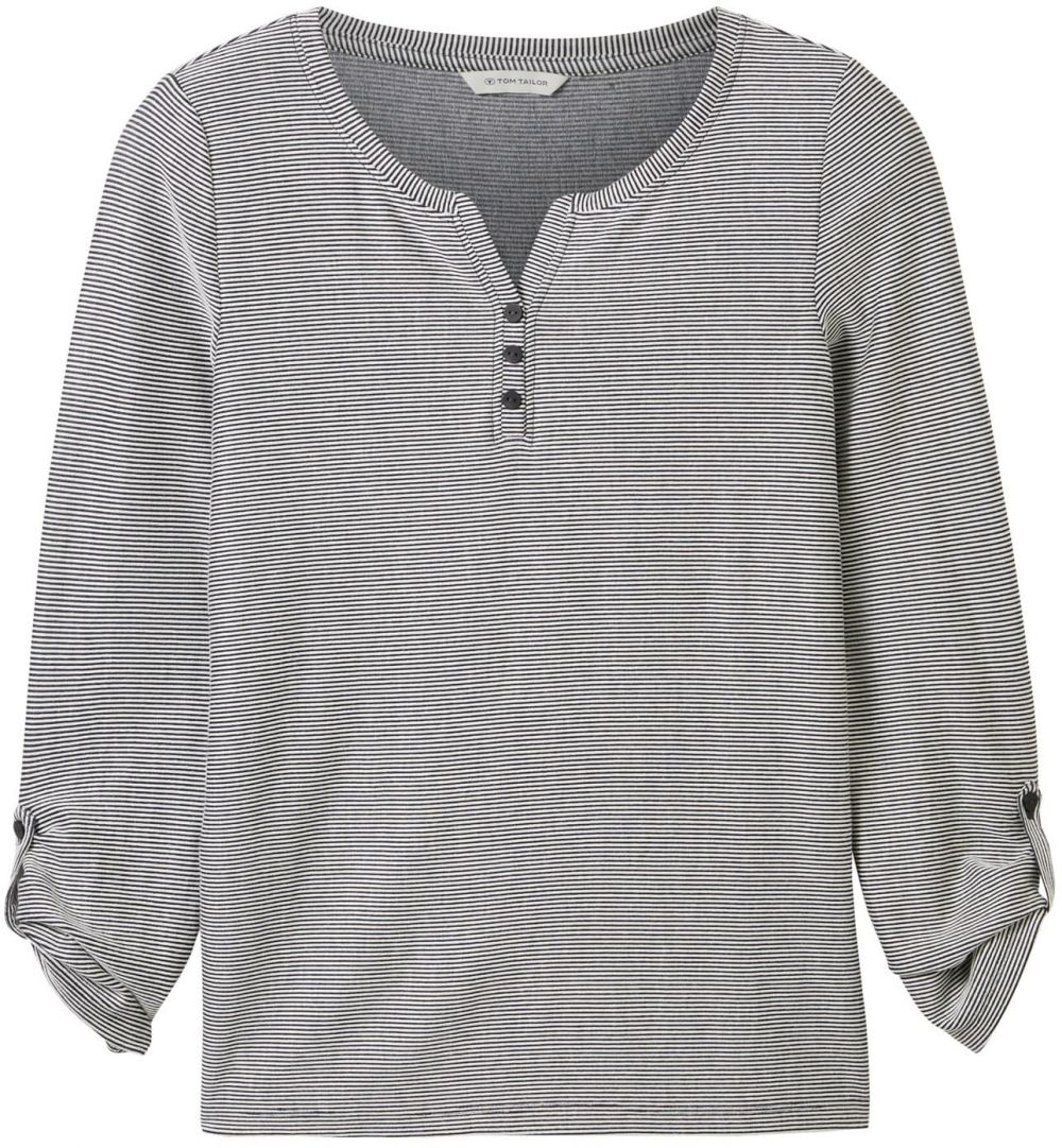 TOM TAILOR Tričko  námornícka modrá / biela