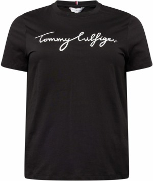 Tommy Hilfiger Curve Tričko  čierna / biela