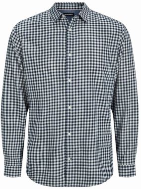 JACK & JONES Košeľa 'Gingham'  námornícka modrá / biela