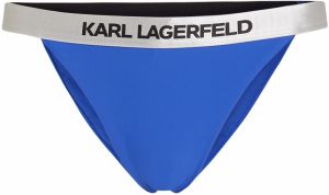 Karl Lagerfeld Bikinové nohavičky  modrá / biela