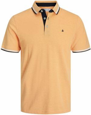 JACK & JONES Tričko 'Paulos'  marhuľová / čierna / biela