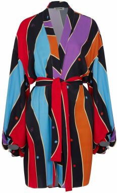 NOCTURNE Kimono  svetlomodrá / fialová / červená / čierna