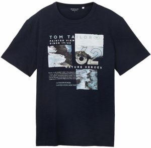 TOM TAILOR Tričko  námornícka modrá / pastelovo modrá / antracitová / biela