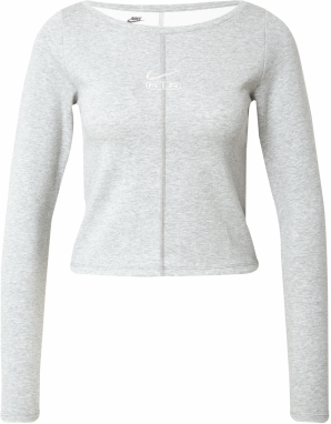 Nike Sportswear Tričko 'AIR'  sivá melírovaná / biela