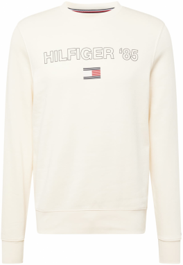 TOMMY HILFIGER Mikina '85'  slonová kosť / námornícka modrá / krvavo červená / čierna