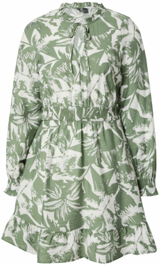 VERO MODA Šaty 'JOSIE'  zelená / biela