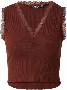Nasty Gal Top  čokoládová
