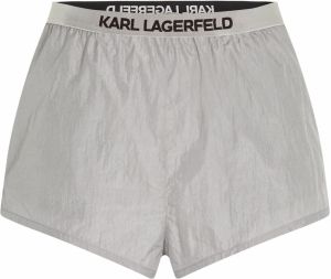 Karl Lagerfeld Plavecké šortky  čierna / strieborná