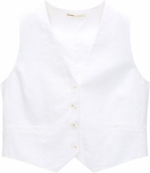 Pull&Bear Vesta k obleku  biela