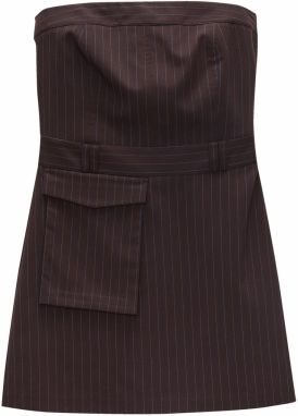 Pull&Bear Šaty  modrá / čokoládová