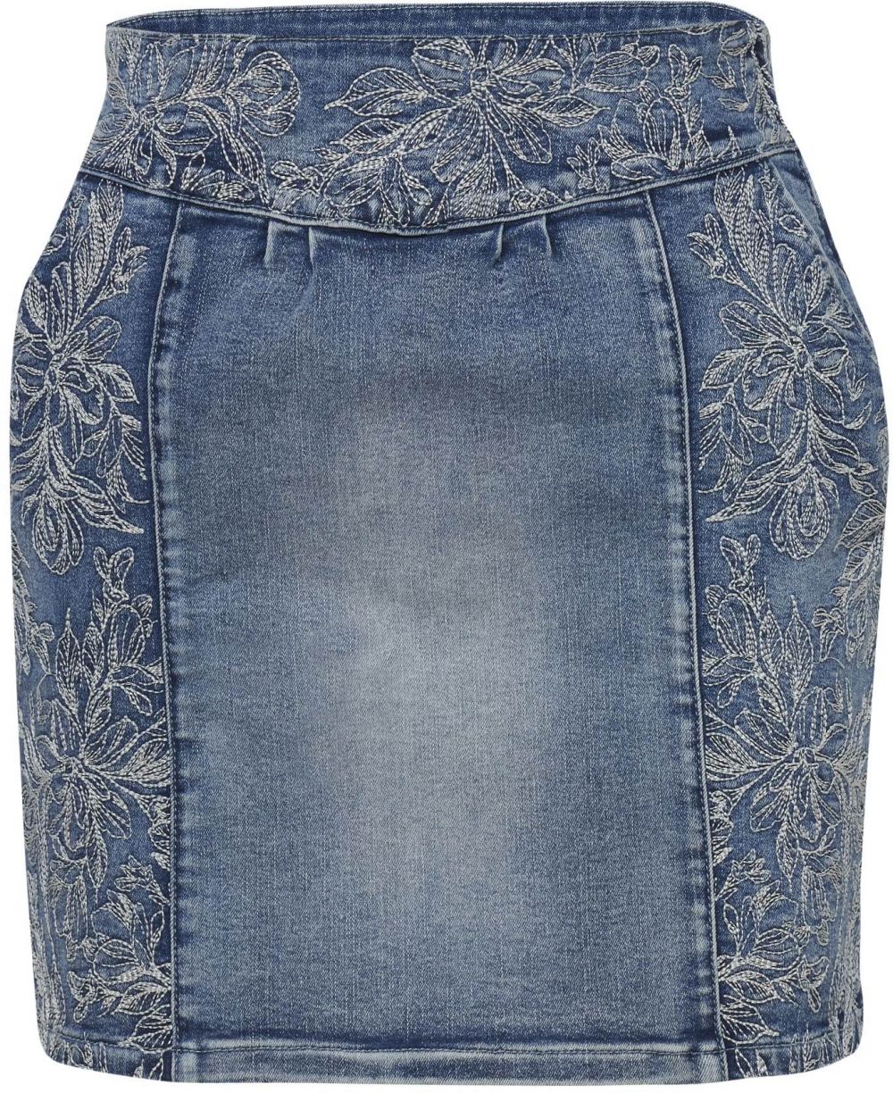 KOROSHI Sukňa  modrá denim / biela