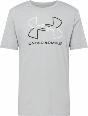 UNDER ARMOUR Funkčné tričko 'FOUNDATION'  sivá / čierna / biela