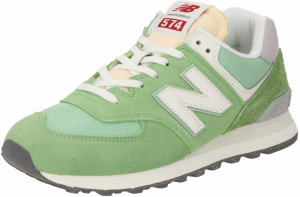 new balance Nízke tenisky '574'  sivá / svetlozelená / pastelovo oranžová / biela