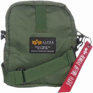 ALPHA INDUSTRIES Taška cez rameno  olivová / červená
